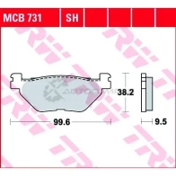 Тормозные колодки, комплект TRW F8IQ P 1423467529 3322937986279 mcb731