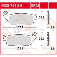 Тормозные колодки, комплект TRW 1423468252 I4BM0 UD mcb764sh 3322937391721