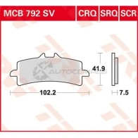 Тормозные колодки, комплект TRW 3322937510832 1423468295 mcb792sv W3K LOD