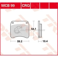 Тормозные колодки, комплект TRW L QPO2M mcb99 3322937092758 1423468854