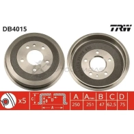 Тормозной барабан TRW 3322937075003 O5 BAF 1522795 db4015 - Изображение 1