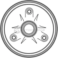 Тормозной барабан TRW 3322937135103 X98S5N O 1522823 db4044 - Изображение 2