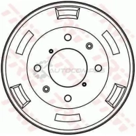 Тормозной барабан TRW 3322937075287 1522828 IL KBW db4050 - Изображение 1