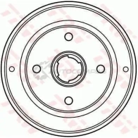 Тормозной барабан TRW 1522833 db4057 KPL8 EA 3322937075324
