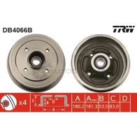 Тормозной барабан TRW 3322937134502 Renault Twingo (C06) 1 Хэтчбек 1.2 (C063. C064) 55 л.с. 1993 – 1996 db4066b 8MY87 ND