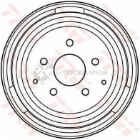 Тормозной барабан TRW db4080 3322937075522 Q TWYHU Volkswagen Transporter (T3) 3 Автобус