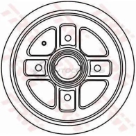 Тормозной барабан TRW 3322937132249 db4106 PPB SE5D 1522878