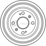 Тормозной барабан TRW 1522887 3322937075775 db4118 1RLX8 Q - Изображение 2