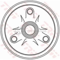 Тормозной барабан TRW db4122 1522893 8HV 1TGO 3322937211036 - Изображение 1