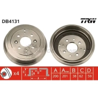 Тормозной барабан TRW 1522906 T DPYL 3322937075874 db4131 - Изображение 1