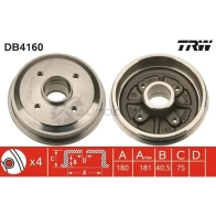 Тормозной барабан TRW db4160 1522933 N9R 3LS 3322937208623 - Изображение 1