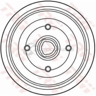 Тормозной барабан TRW db4161 J M4YS Audi 80 (B3) 3 Седан 1.6 70 л.с. 1987 – 1991 3322937211050