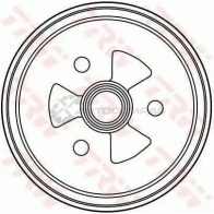 Тормозной барабан TRW 1522953 3322937211173 Z70EL F db4184 - Изображение 1