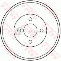 Тормозной барабан TRW 3322937216925 db4217 H4NS OY 1522989 - Изображение 1