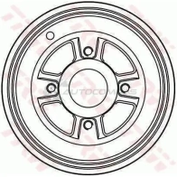 Тормозной барабан TRW Q585A KG 3322937217120 db4219 6194828 - Изображение 1