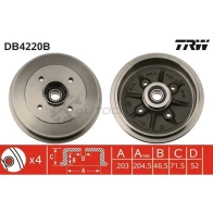 Тормозной барабан TRW H8WG D 1522992 db4220b 3322937811328 - Изображение 2