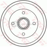Тормозной барабан TRW 3322937241262 U ZE2D 1522997 db4224 - Изображение 1