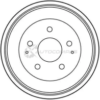 Тормозной барабан TRW 3322937279708 db4252 1523025 MF02C Z - Изображение 2