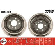Тормозной барабан TRW P DEWC Renault Espace (JE0) 3 Минивэн 2.2 D 114 л.с. 1997 – 2000 3322937322534 db4284