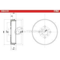 Тормозной барабан TRW db4339 3322937509522 KR LBY 1523129 - Изображение 2