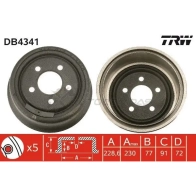 Тормозной барабан TRW A87Z1U Z db4341 1523132 3322937509577 - Изображение 3