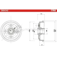 Тормозной барабан TRW A4SA 0V4 db4342 1523133 3322937509591 - Изображение 2