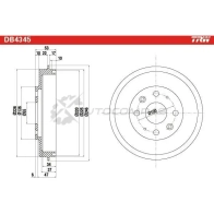 Тормозной барабан TRW 3322937509508 QDJV V5 1523136 db4345 - Изображение 2