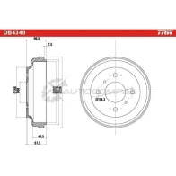 Тормозной барабан TRW 3322937559893 LN3 YZ 1523141 db4349 - Изображение 2