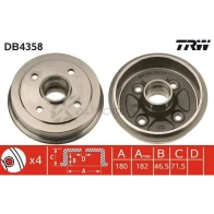Тормозной барабан TRW 1523150 db4358 3322937560059 LD MYADE - Изображение 1