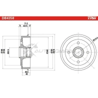 Тормозной барабан TRW 1523150 db4358 3322937560059 LD MYADE - Изображение 2