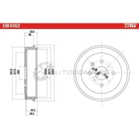 Тормозной барабан TRW 1523154 3322937559862 8L YQ176 db4362 - Изображение 2