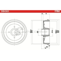 Тормозной барабан TRW 1523155 MB 4JSGD db4363 3322937559909 - Изображение 2