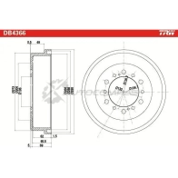 Тормозной барабан TRW 1523160 3322937559954 db4366 MIG Q9V - Изображение 2