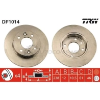 Тормозной диск TRW 1523235 3322936101406 7P ZO1MA DF1014