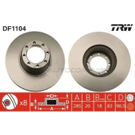 Тормозной диск TRW 3322936110408 df1104 GP XLOL 1523256 - Изображение 1