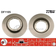 Тормозной диск TRW 1523257 PZHB 0 3322936110507 df1105 - Изображение 1