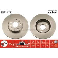 Тормозной диск TRW df1115 3322936111504 1523262 MRC6 5PP