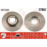 Тормозной диск TRW O YT9MO 1523269 3322936120308 df1203 - Изображение 1