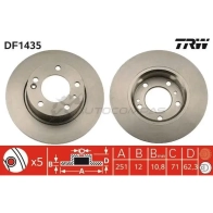 Тормозной диск TRW 3322936143505 df1435 1 MZ7S 1523304
