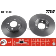 Тормозной диск TRW QAW5 W4P 1523317 3322936151807 df1518