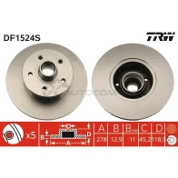 Тормозной диск TRW VA6B B 3322937335411 1523321 df1524s