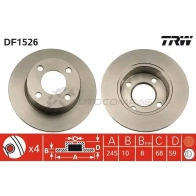 Тормозной диск TRW 3322936152606 G1P7 1 df1526 1523322