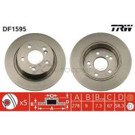 Тормозной диск TRW 3322936159506 Mercedes SL-Class (R129) 1 Кабриолет 6.0 600 SL (1276) 408 л.с. 1992 – 1994 B33M 1 df1595