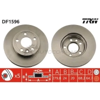 Тормозной диск TRW 1523368 df1596 0Q886 6 3322937076055