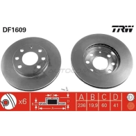 Тормозной диск TRW 5P6KT V 3322936160908 1523376 df1609