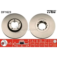 Тормозной диск TRW 1523387 3322936162308 df1623 ZZ HPD - Изображение 1