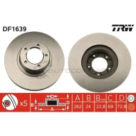 Тормозной диск TRW df1639 3322936163909 QWR WJEV 1523394