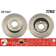 Тормозной диск TRW 1523399 WTBAH G df1647 3322936164708 - Изображение 1