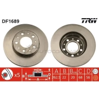 Тормозной диск TRW df1689 3322936168904 1523433 BJ3W 76 - Изображение 1
