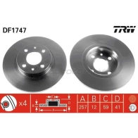Тормозной диск TRW df1747 SRZI KR 1523464 3322936174707
